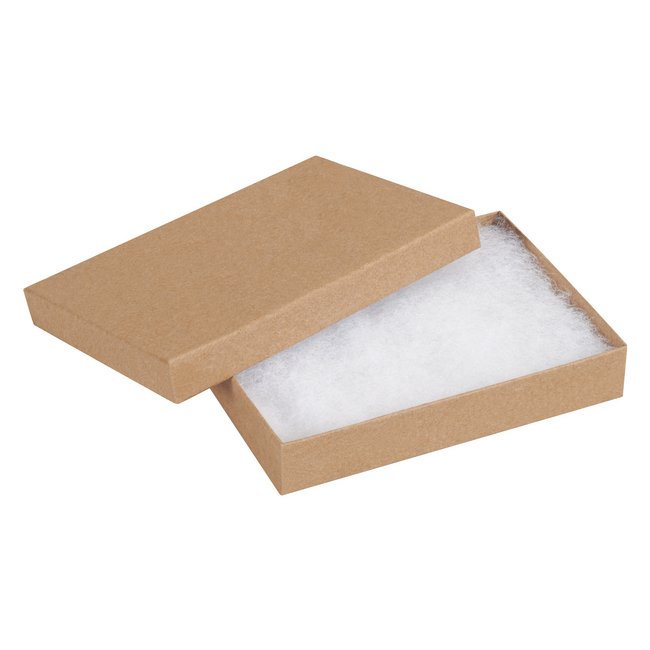 Alpha Kraft Jewelry Box - 5-1/4" x 3-3/4" x 7/8" - Pack of 100 - Image 1