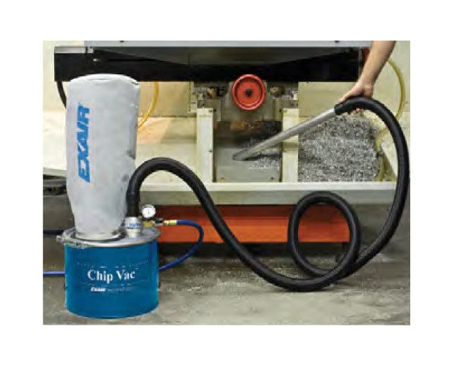 55 Gallon Chip Vac Air Operated Industrial Vacuum Cleaner - Image 1