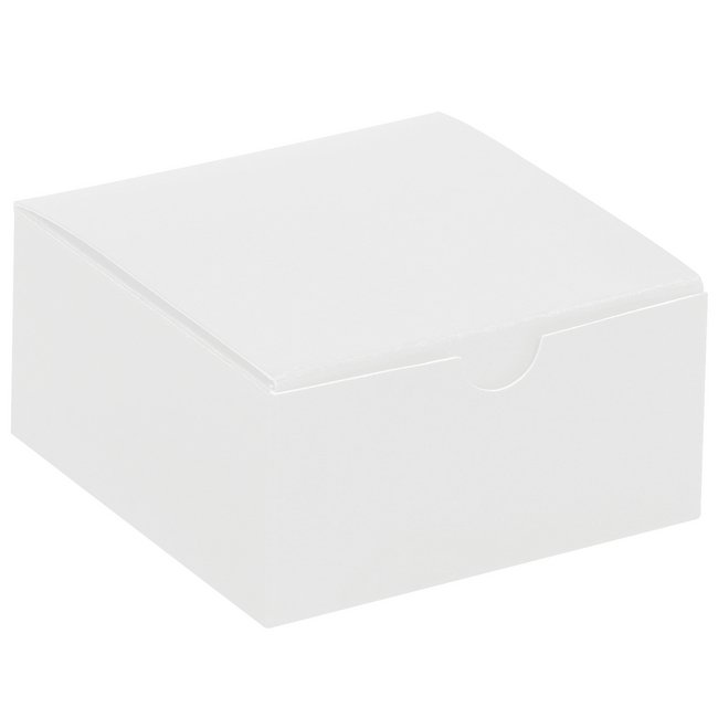 4x4x2 White Chipboard Gift Box - Image 1