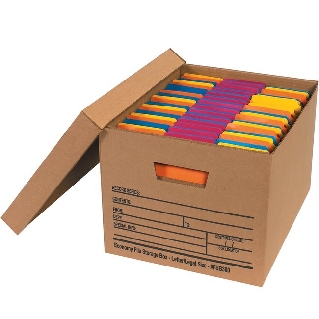 Alpha 15x12x10 Economy File Storage Box - Image 1