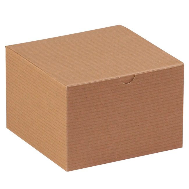 6x6x4 Kraft Gift Box - Image 1