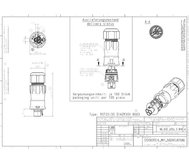 Wieland RST25I3S Circular Electrical Connector - Image 2