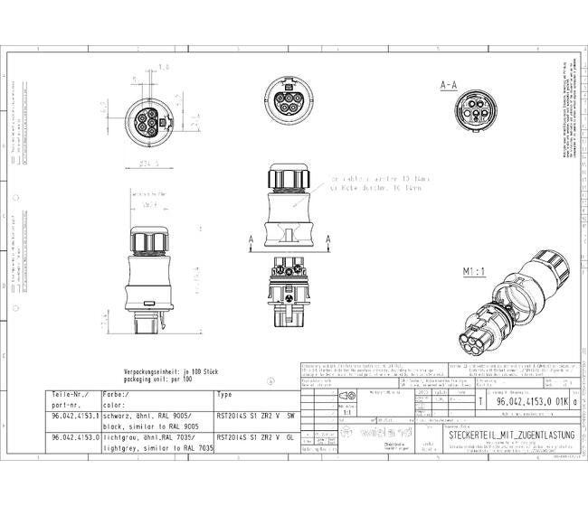 Wieland RST20I4S Circular Connector - Image 2