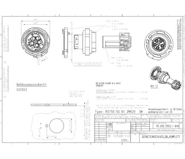 Wieland RST50I5S Circular Electrical Connector - Image 3