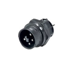Wieland RST16I4 Male Device Connector, 4 Poles, Black - Image 1