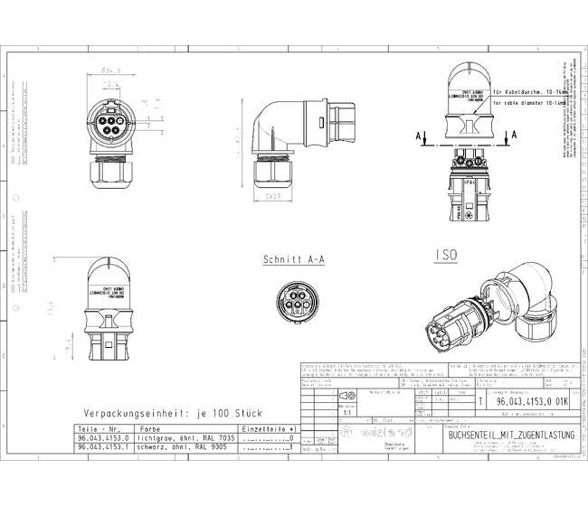 Wieland RST 20A Circular Electrical Connector - Image 2