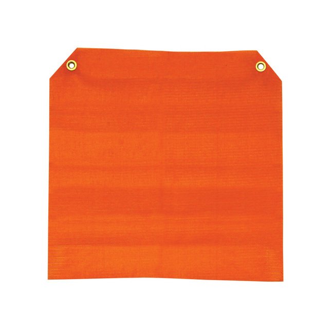 Mesh Safety Flag with Reinforced Grommets, 18" x 18" - Image 1