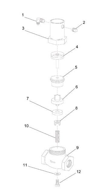 1" Piston Outlet Valve Plug - Image 1