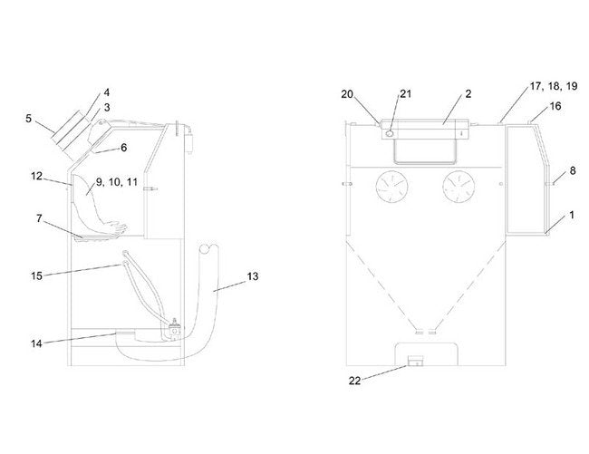Zero BNP Sand Blast Cabinet Latch Assembly Door - Image 1