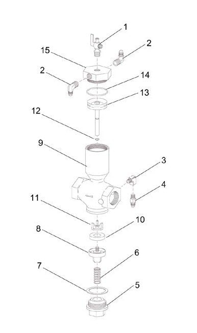 1" Inlet Valve Bottom Cap for Classic Blast Machine - Image 1