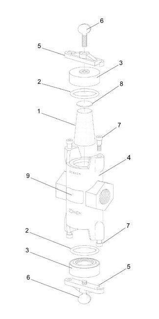 Abrasive Trap 3/8 - NC x 1" Thumb Screw - Image 1