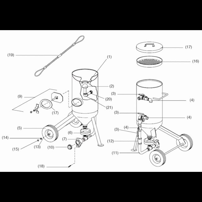 6" Diameter Rubber Tire Wheel - Image 1