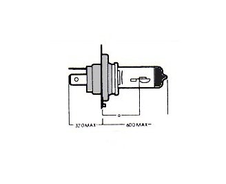 Premium H4 Halogen Bulb - 12V 130/90W P43T Base - Image 2