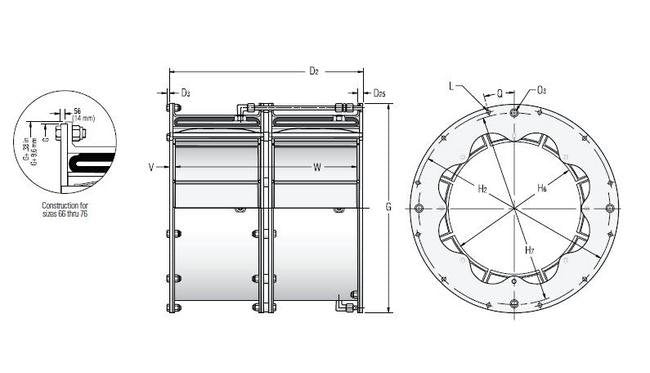 Eaton-Airflex Dual Wide VC Elements 76VC1600 - Image 1