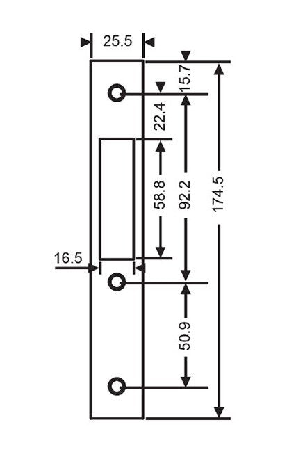 Bronze Finish Mortise Lock Face Plate with Hookbolt - Image 2