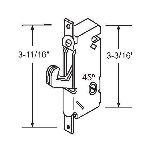 Strybuc 45 Degree Round Face Mortise Lock - Image 1