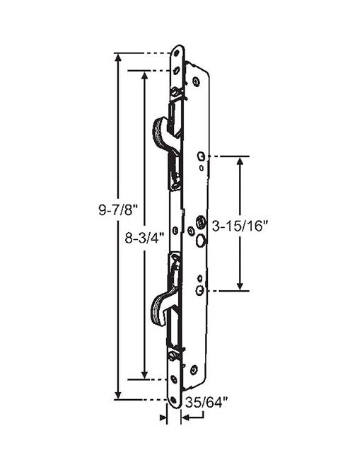 Heavy-Duty Dual Hook Mortise Lock for Commercial Doors - Image 1