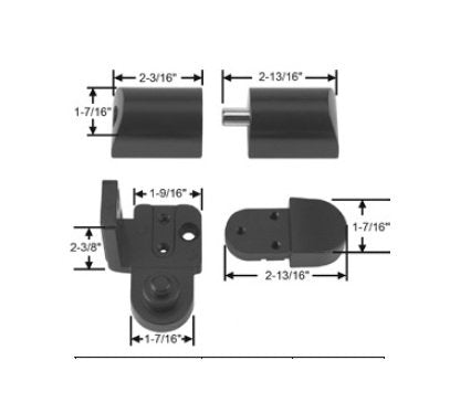 Aluminum Finish Offset Pivot - Commercial Door Hardware - Image 1