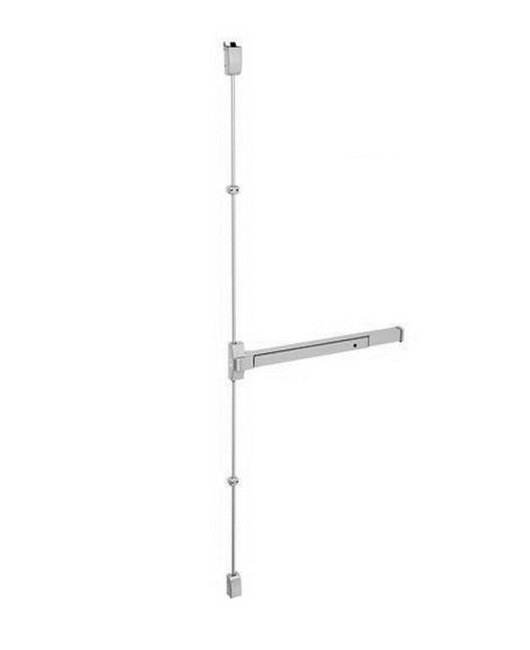 Stainless Steel Finish Surface Vertical Rod Exit Device by Strybuc - Image 1
