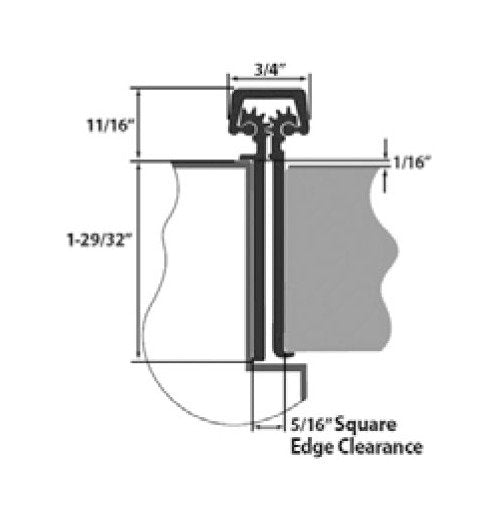 Strybuc 5/16 Inch Clearance Full Mortise Continuous Hinge - Image 1