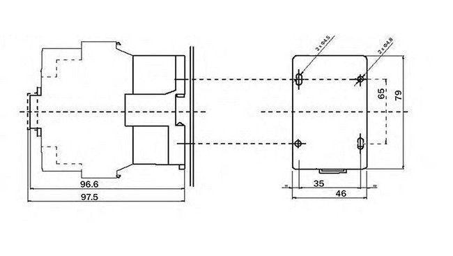 3 Pole Contactor with AC Operating Coil - 32A Max Inductive Current - Image 1