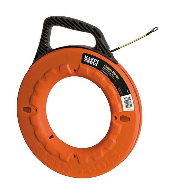 Klein® 3/16" Non-Conductive Fish Tape - 50ft Fiberglass Tape with Leader - Image 1