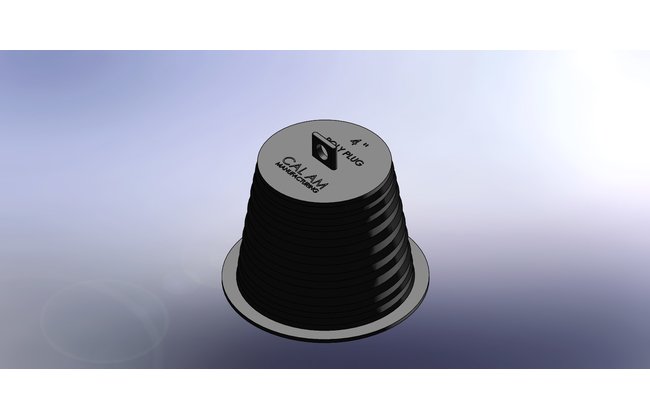 Poly Pull Plug with Rope Tab for 4 inch Ducts - Image 1