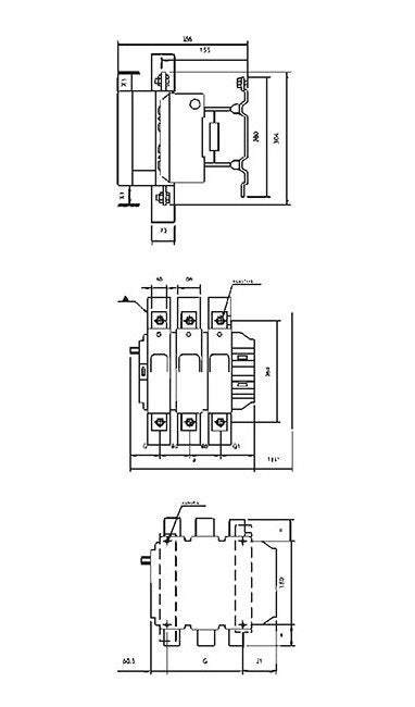 Shamrock Controls 630A F-Range 3 Pole Contactor - Image 1