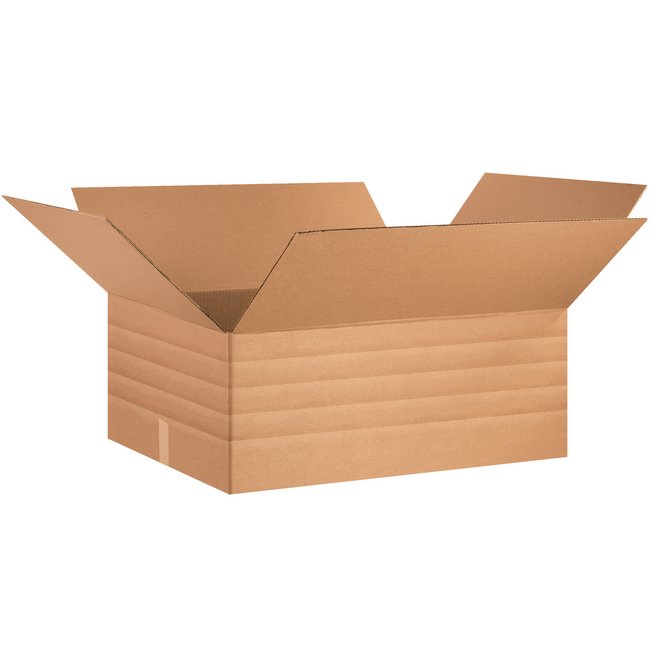Adjustable Multi-Depth 30x24x12 Corrugated Box - Image 1