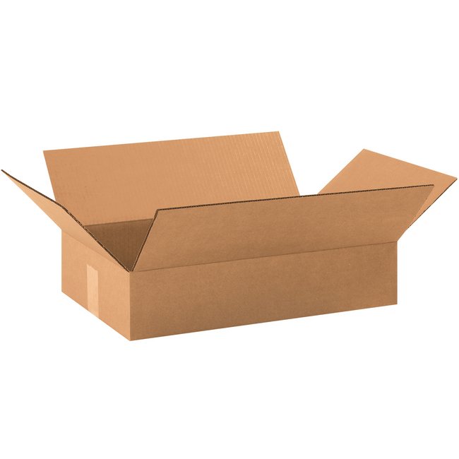 19x12x4 Flat Corrugated Box Bundle (25 Pack) - Image 1