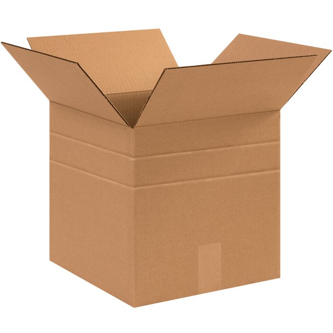 12x12x12 Multi-Depth Corrugated Box - Image 1