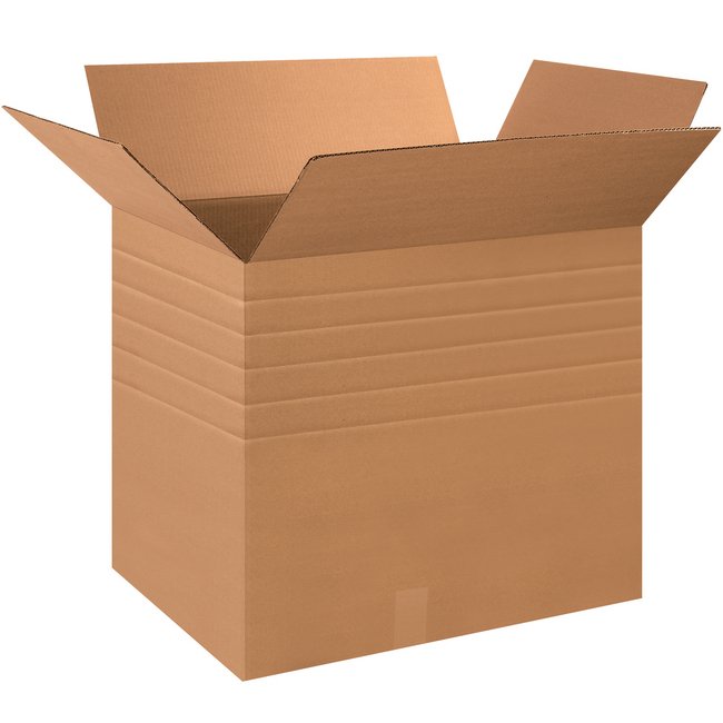 Adjustable Multi-Depth Corrugated Box - 28x20x24 in - Image 1