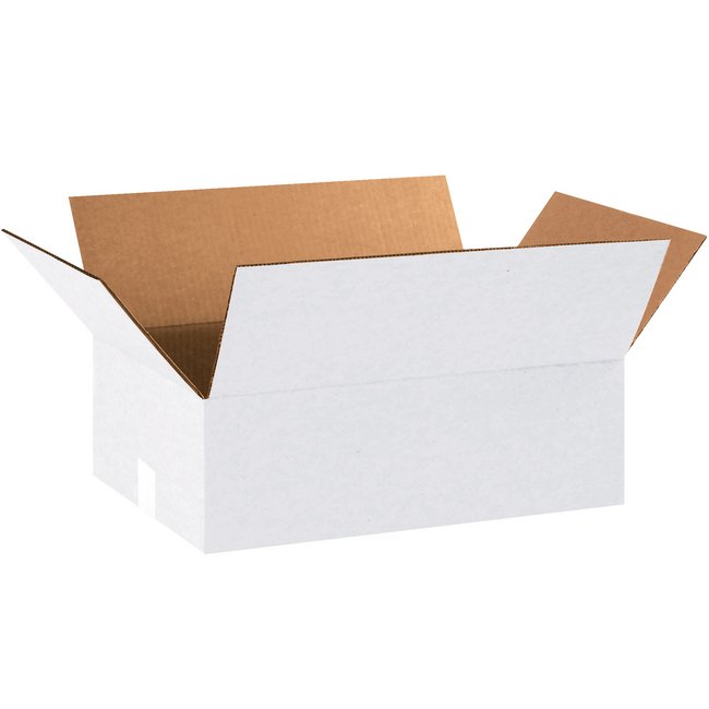 Alpha Packaging, Inc. 18x12x6 ECT-32 White Corrugated Box Bundle (25 Pack) - Image 1