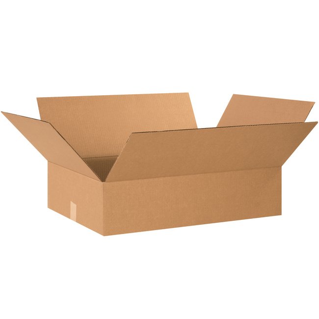 Alpha Packaging ECT-32 Kraft Corrugated Box - 26x20x8 inches - Image 1