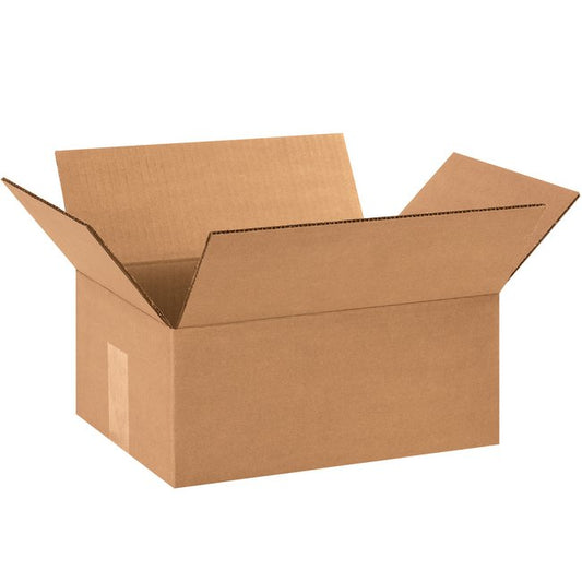 10x7x3 Flat Corrugated Box, ECT-32 Kraft, Bundle of 25 - Image 1
