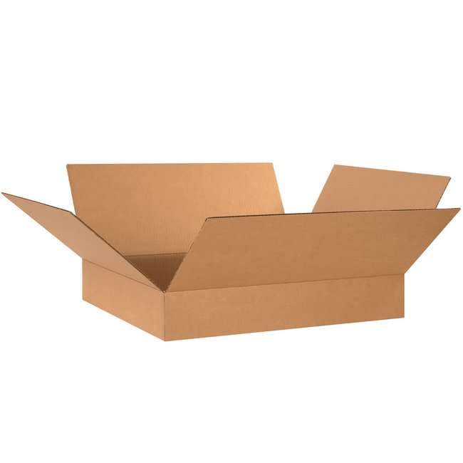 Alpha Packaging Flat Corrugated Box - 24x20x4 inches - Image 1