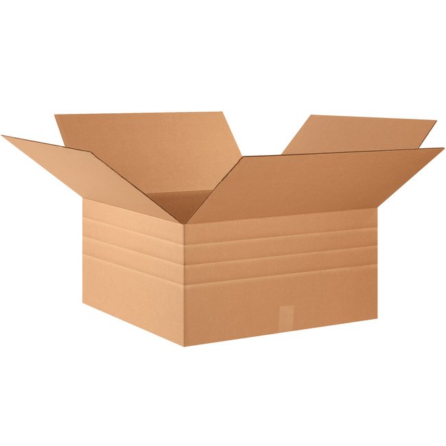 Multi-Depth 24x24x12 Corrugated Box - Kraft ECT-32, Pack of 10 - Image 1