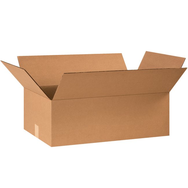 24x14x8 Flat Corrugated Box - Kraft ECT-32, Bundle of 20 - Image 1