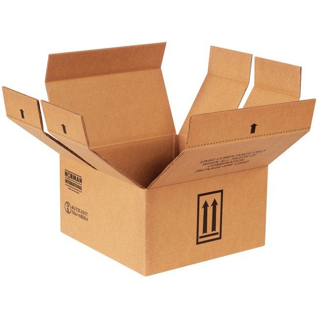 14-1/4" x 14-1/4" x 7-5/8" HazMat Corrugated Box Bundle (Pack of 10) - Image 1