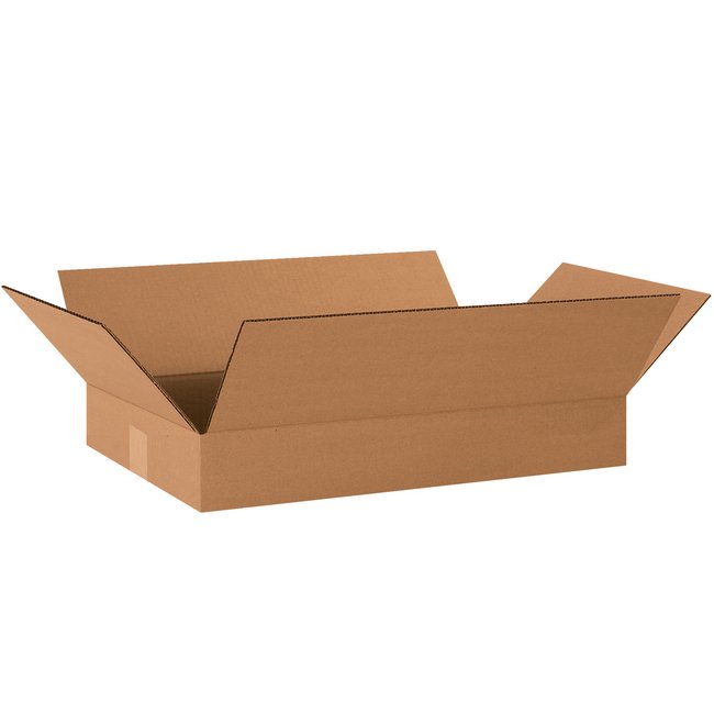 Alpha Packaging Flat Corrugated Box - 20x12x3 in - Image 1