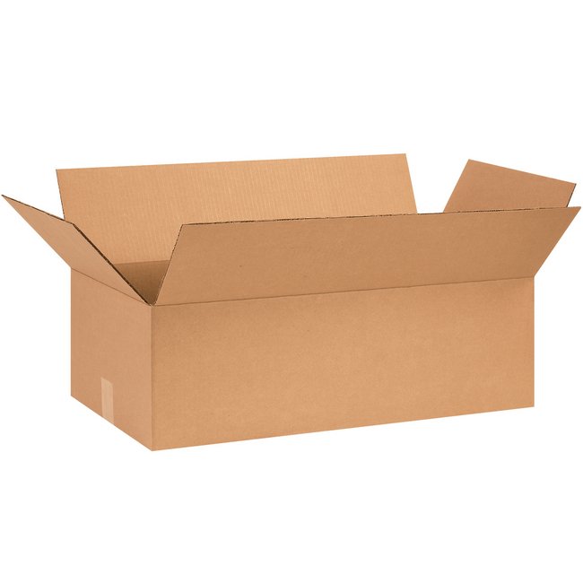 Alpha ECT-32 Single Wall Corrugated Box (28x12x8 in) - Image 1