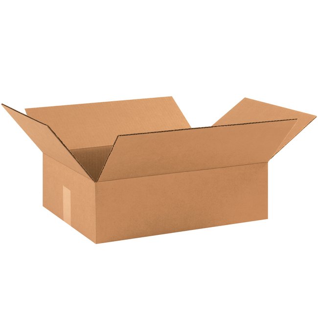 17.5x12x3 Flat Corrugated Box - ECT-32 Kraft (Bundle of 25) - Image 1