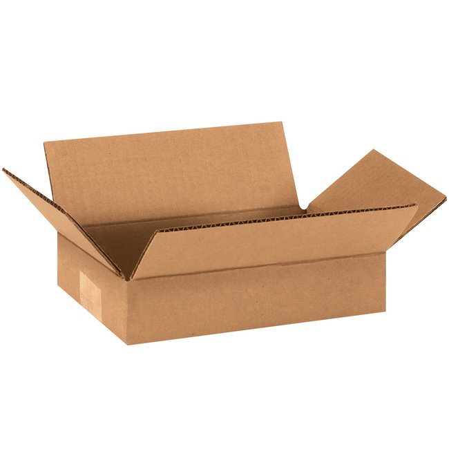 9x6x2 Flat Corrugated Box - ECT-32 Kraft - Bundle of 25 - Image 1