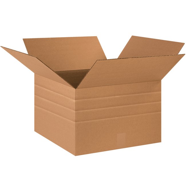 Multi-Depth 18x18x12 Corrugated Box - Image 1