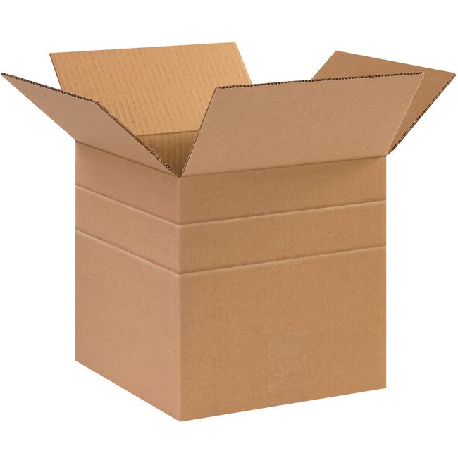 Multi-Depth 10x10x10 Kraft Corrugated Box (Bundle of 25) - Image 1