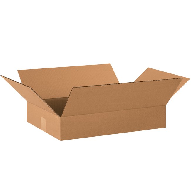 20x14x3 Flat Corrugated Shipping Box - Image 1