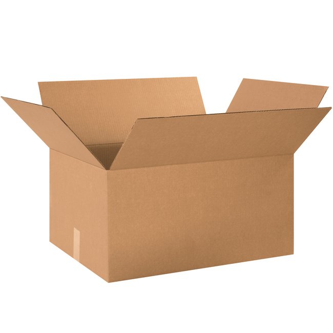 Heavy-Duty 24x18x12 Inch ECT-44 Kraft Corrugated Box (Bundle of 15) - Image 1