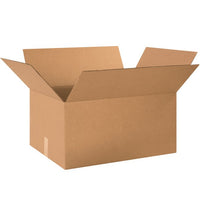 Heavy-Duty 24x18x12 Inch ECT-44 Kraft Corrugated Box (Bundle of 15)
