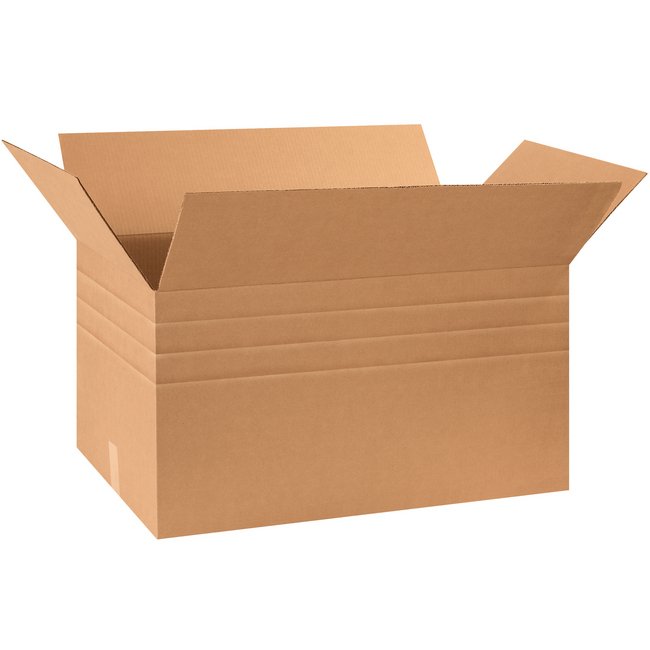 Multi-Depth Corrugated Box - 30x17x16 in, ECT-32 Kraft, Bundle of 15 - Image 1