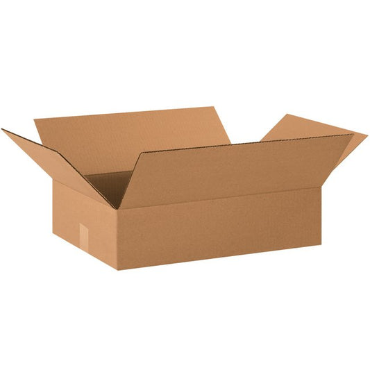 20x14x4 Flat Corrugated Box, ECT-32 Kraft, Bundle of 25 - Image 1